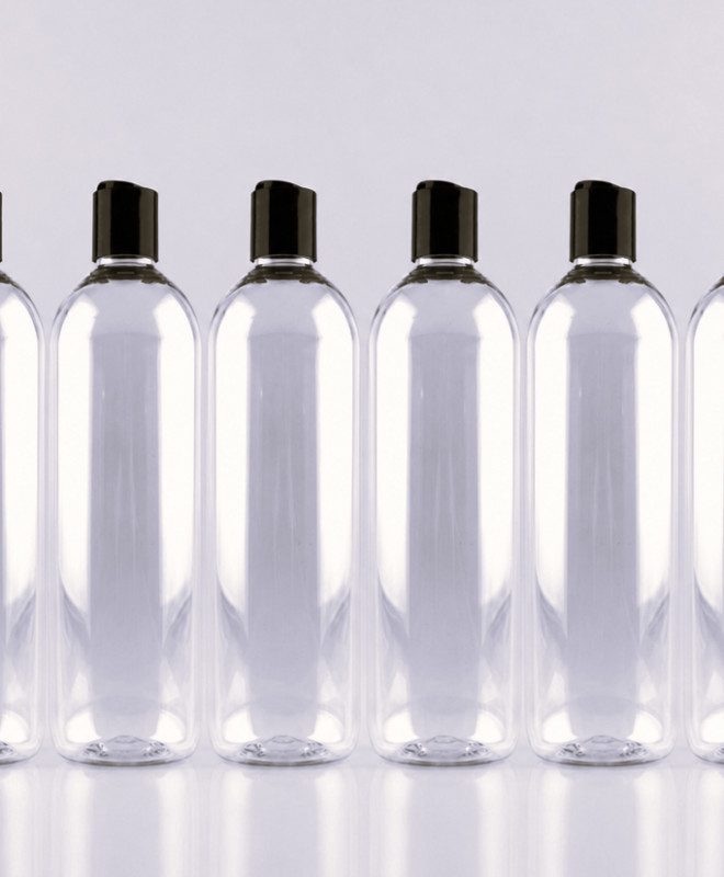 Plastic Disc-Cap Bottles (50ml, 65ml, 120ml, 500ml)