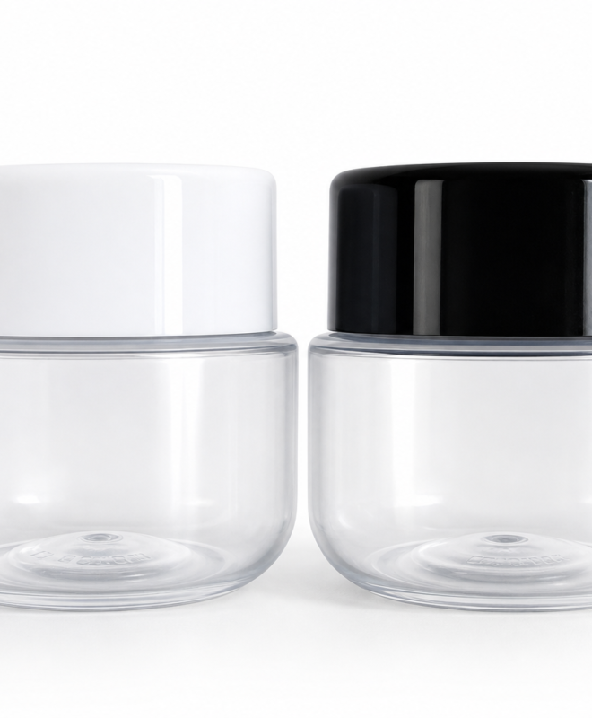 Clear Plastic Petroleum Jelly Cosmetic Containers