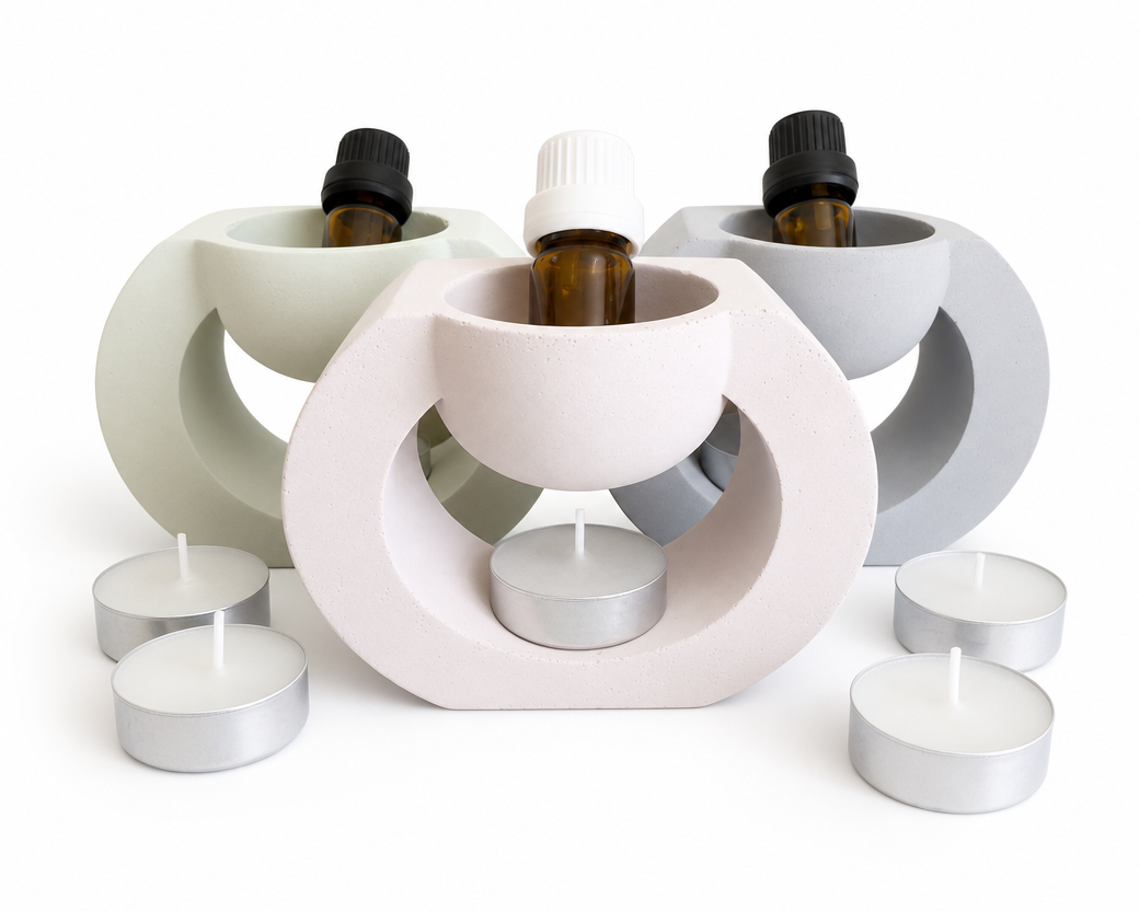 Handcrafted Oil Burners + 6 Tealight candle & 60ml Fragrance - Image 2