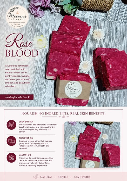 Rose Blood Handmade Shea Butter Soap | Meema's Naturals