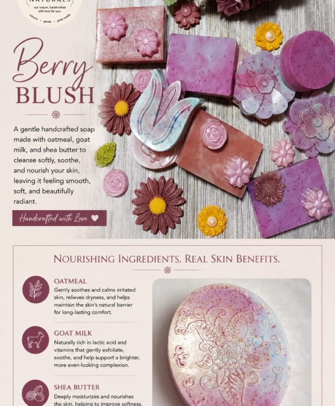 Berry Blush Handmade Oatmeal & Goat Milk Soap | Meema's Naturals